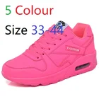 Кроссовки женские из экокожи, спортивная обувь на воздушной подушке, синие, белые, розовые, для прогулок и бега