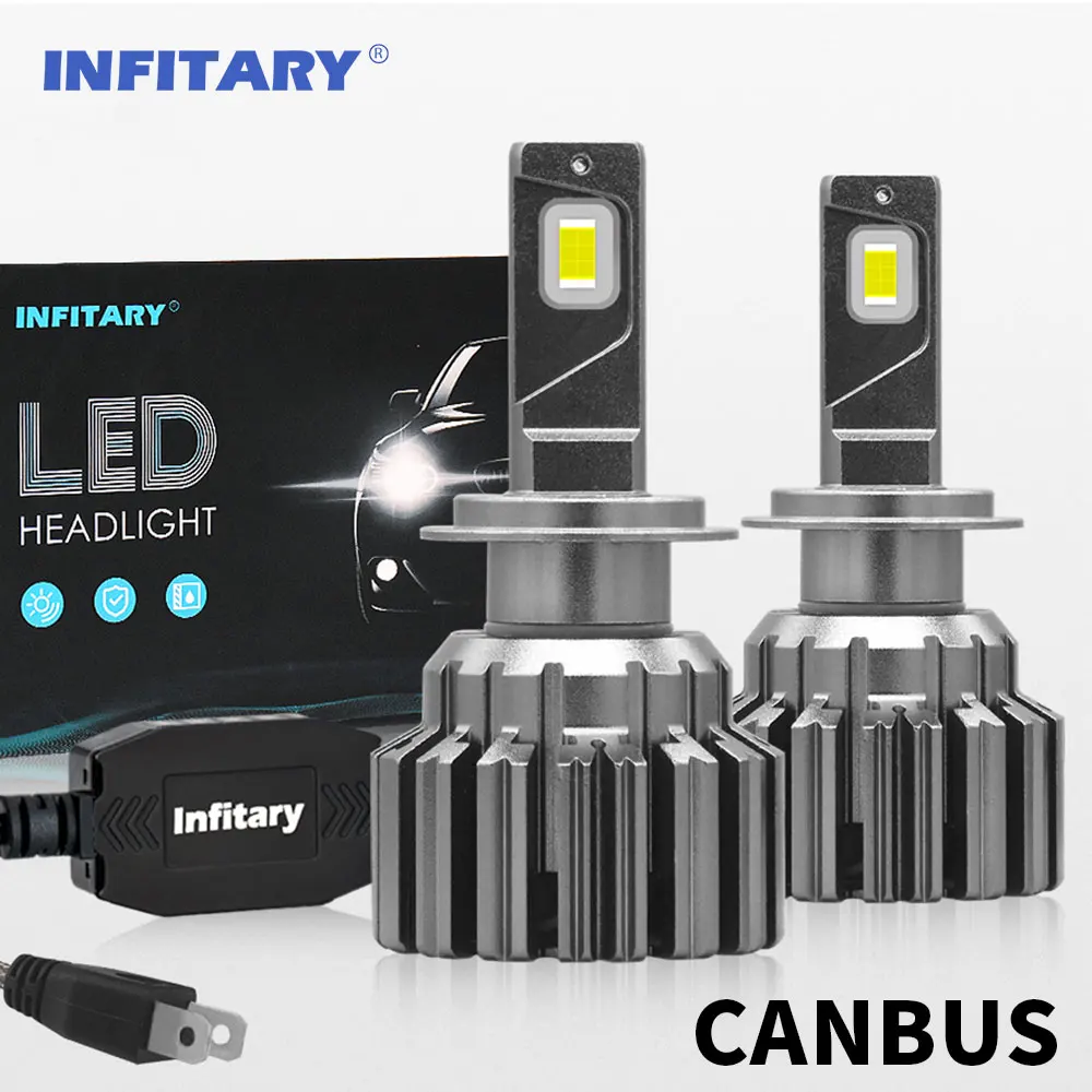 Светодиодные лампы Infitary CANBUS для автомобильных фар грузовиков 130 лм 9005 Вт 12 В 24 H7 H4