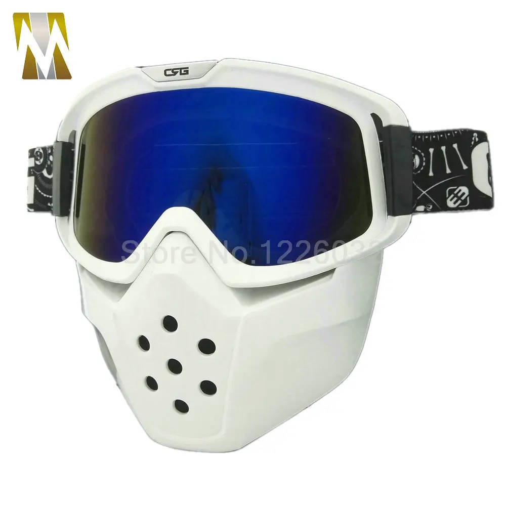 Мотоциклетная маска с синими линзами защитные очки для мотокросса шлем лица