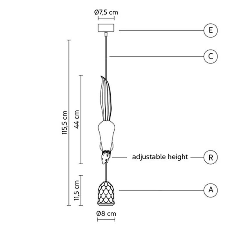 Lámpara colgante de escalada de ardilla para habitación de niños, decoración de luz nórdica, decoración de animales