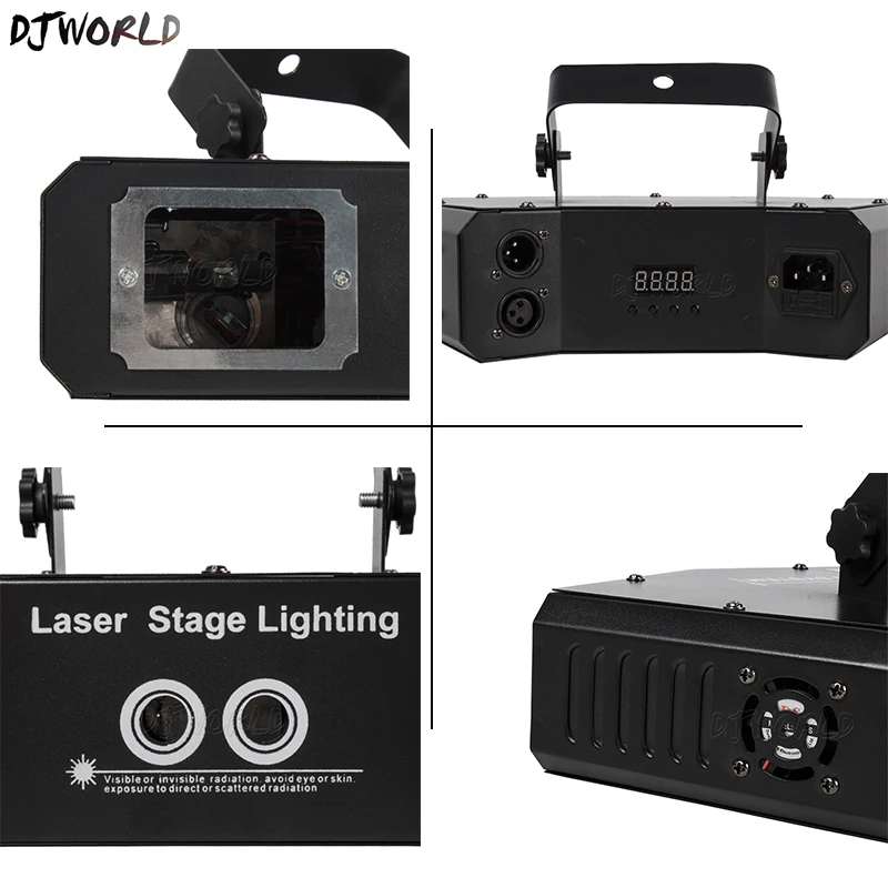 DJworld Four Eyes Red Green Blue Sector Scan Gobo Laser Lighting scan light Stage Effect DMX512 For DJ Disco Party Dance Floor | Лампы и