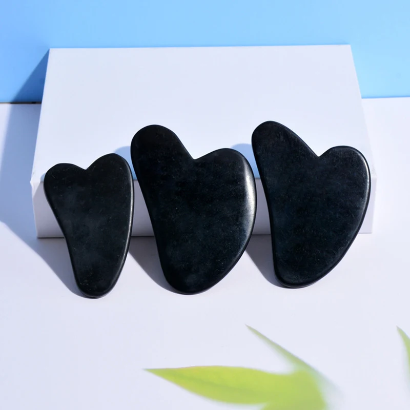 2 шт. обсидиановый брикет и каменный скребок для гуаши подтяжка лица натуральный