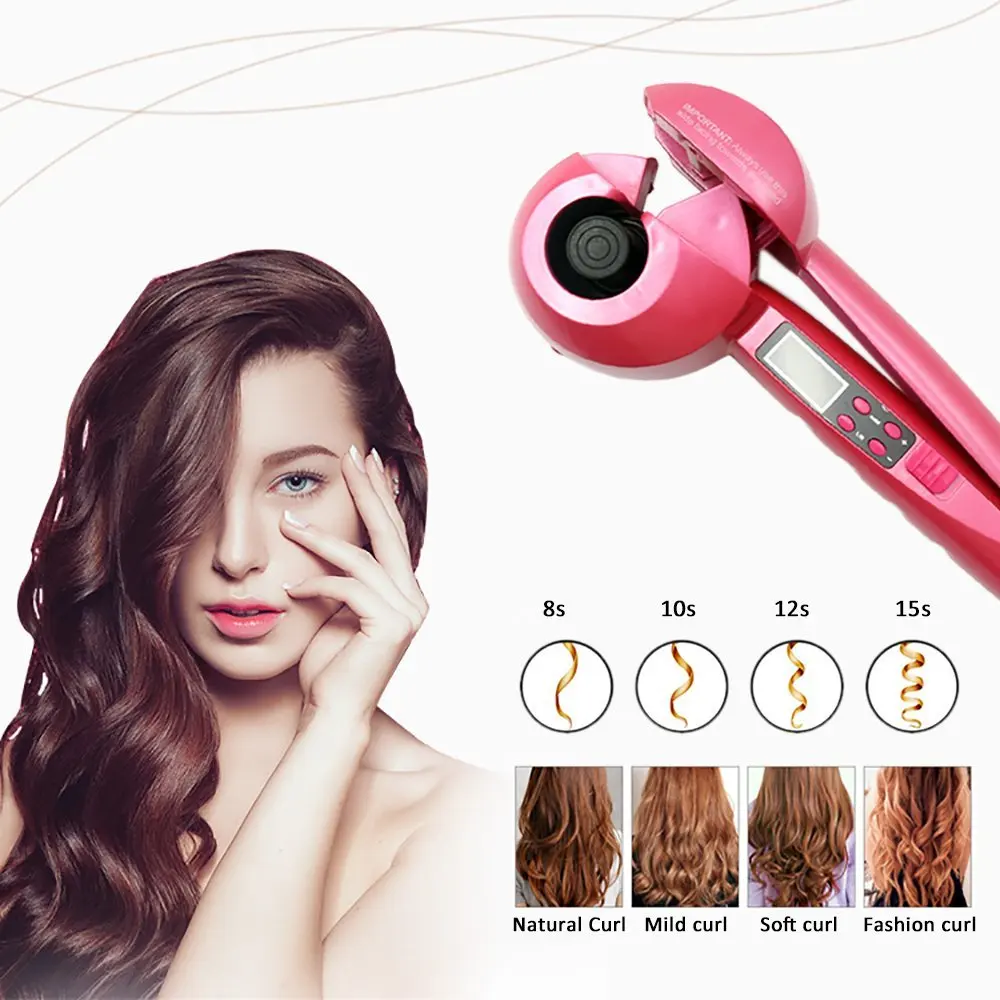 Автоматические щипцы для завивки волос с ЖК-экраном электрические инструменты