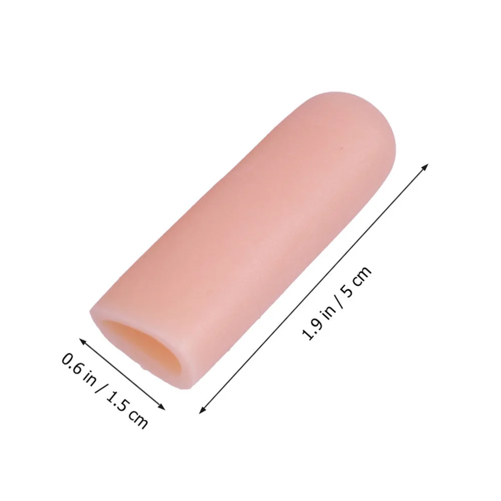 

10pcs Gel Toe Protective Sleeves Medical Silica Gel Toe Sleeves Sports Finger Separator Sleeves for Pain relief(Skin Color)