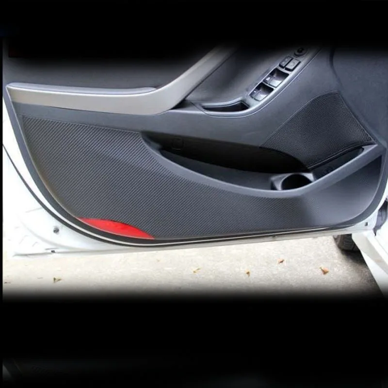 4 шт. для HYUNDAI ELANTRA- дверь анти kick pad защитная пленка анти грязный углеродного волокна шаблон стикер