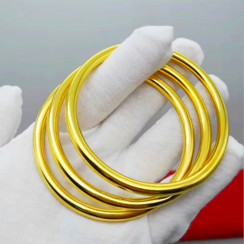 Браслет из 24-каратного золота наследственный старинный браслет 999 Сплошной