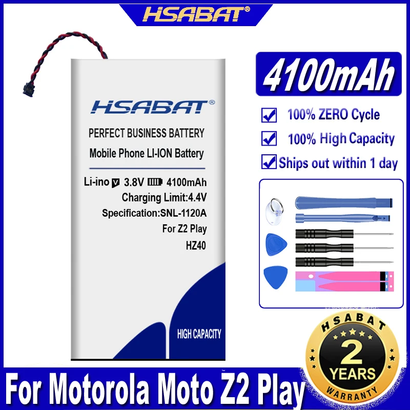 HSABAT 4100 мА/ч HZ40 батарея для Motorola Moto Z2 играть XT1710 01 02 08 07 09 10 батареи|battery for|batteries