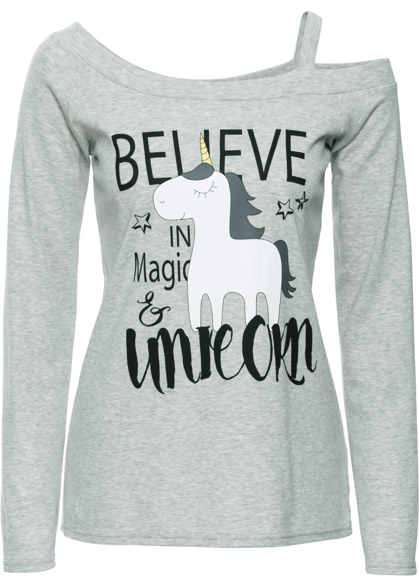 

2021 New Off Shoulder T-shirt Women Unicorn Print T Shirt Spring Summer Casual Female Long Sleeve Tops Tees Shirts Women Tshirts