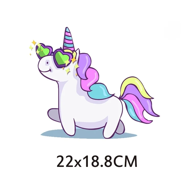 Kawaii нашивки в форме единорога термонаклейка на одежду мультяшная наклейка