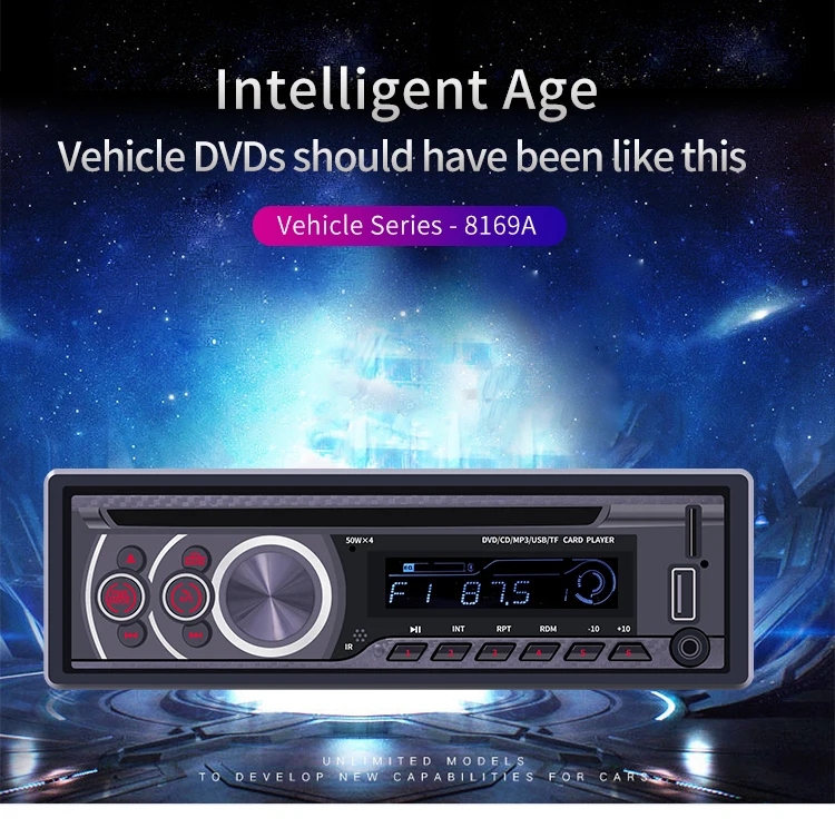 1 Дисплей+ автомобильный CD-плеер DVD VCD Player Bluetooth 4,0 Аудиомагнитола видео Выход музыкальный плеер DVD плеер/USB/AUX/TF ЖК-дисплей авто мультимедиа
