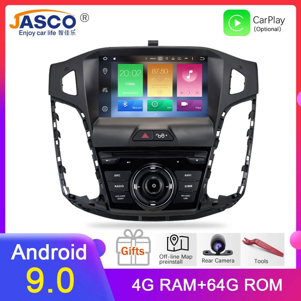 HD 8 'Восьмиядерный Android 9 0 автомобильное радио GPS Навигация стерео для ford Focus 2011 2012