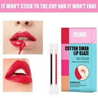 20pcs sticks cotton swab lipstick cigarette lip stick long lasting waterproof disposable portable lip gloss non stick lipstick