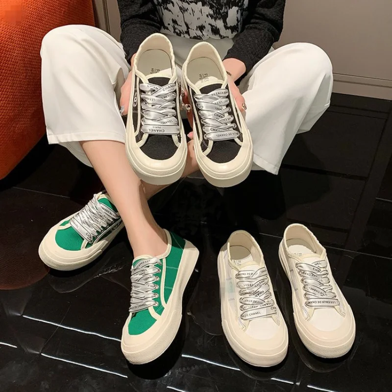 

Sports Shoes Women's 2021 Summer and Autumn New White Shoes Thick-soled Student Board Shoes Girl Platform Shoes Comfortable