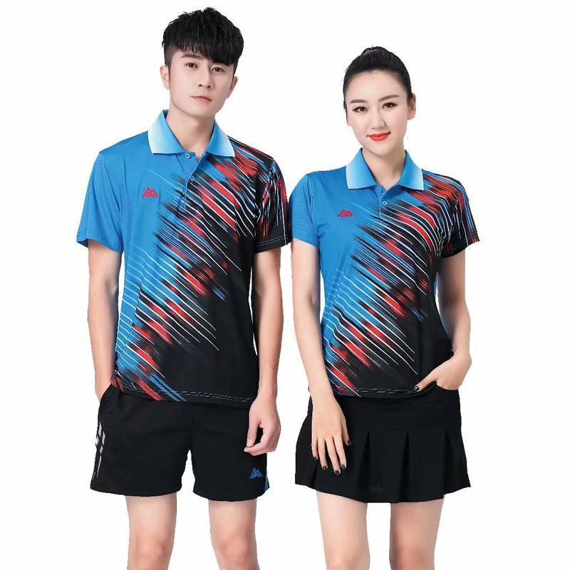 New Quick-drying Badminton Suits Table Tennis Tops For Men And Women Training Sports T-shirt Competition Team Uniforms -40