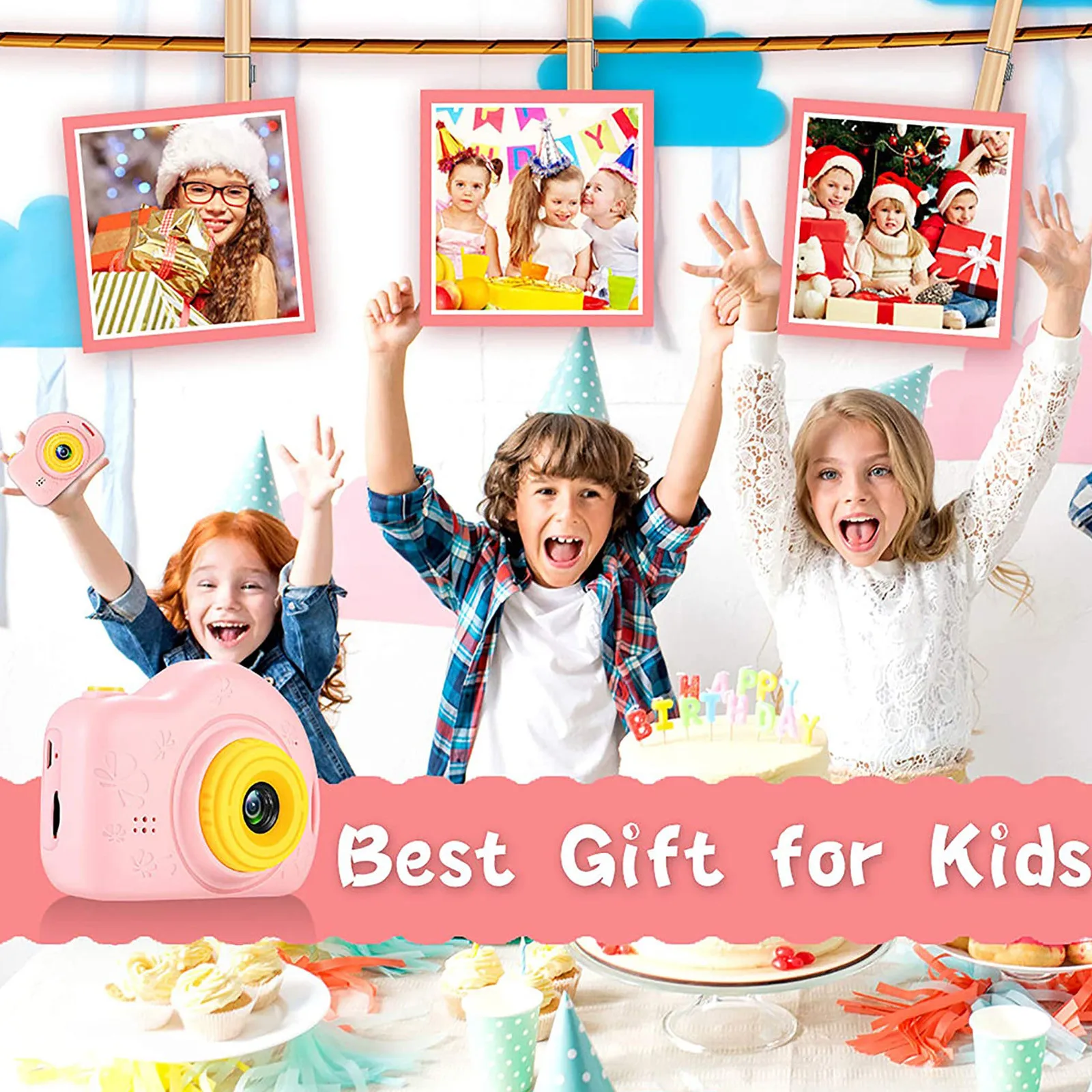

Kids Digital Camera Toys for Girls 1080 IPS 2 inch HD Girls Best Birthday Toys