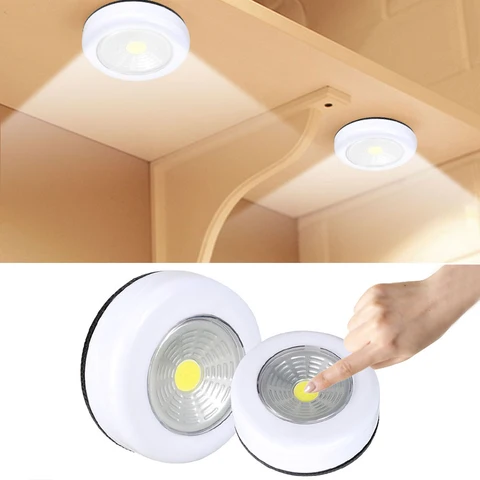 COB Светодиодная подсветка под шкаф с клейкой наклейкой, беспроводной настенный светильник, шкаф, шкаф, ящик, шкаф, спальня, кухня, ночник