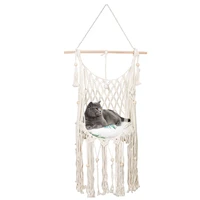 cat hammock bed handwoven swing bed pet hanging hammock for home decoration wo