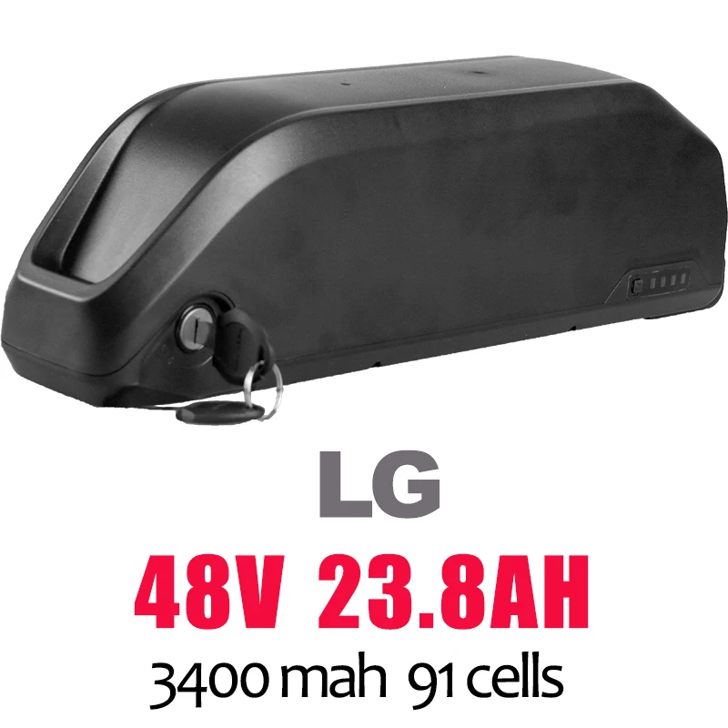 48V23.8AH Ebike LG литиевая батарея 48 в 52 в 21 Ач 23.8ач для Bafang BBS02 BBSHD мотор электрический велосипед литий-ионный аккумулятор ebike чехол для батареи - Цвет: 48V23.8AH