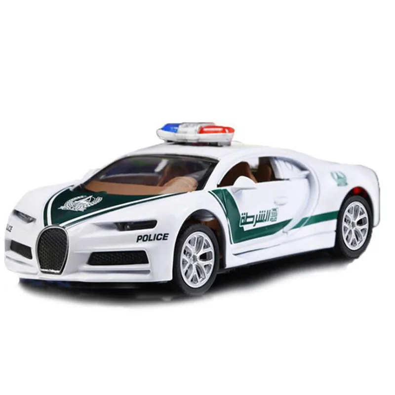 Игрушечный автомобиль масштаб 1:32 Дубаи полиция GTR массажер Bugattis металлический