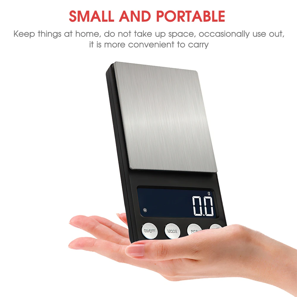 Весы электронные из нержавеющей стали портативные с ЖК-дисплеем 1 кг/0 г - купить