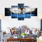 Модульные картины, украшение для дома, настенное искусство, холст с изображением Иисуса Христа, плакат, Декор, 5 шт., картина, HD печатная фотография