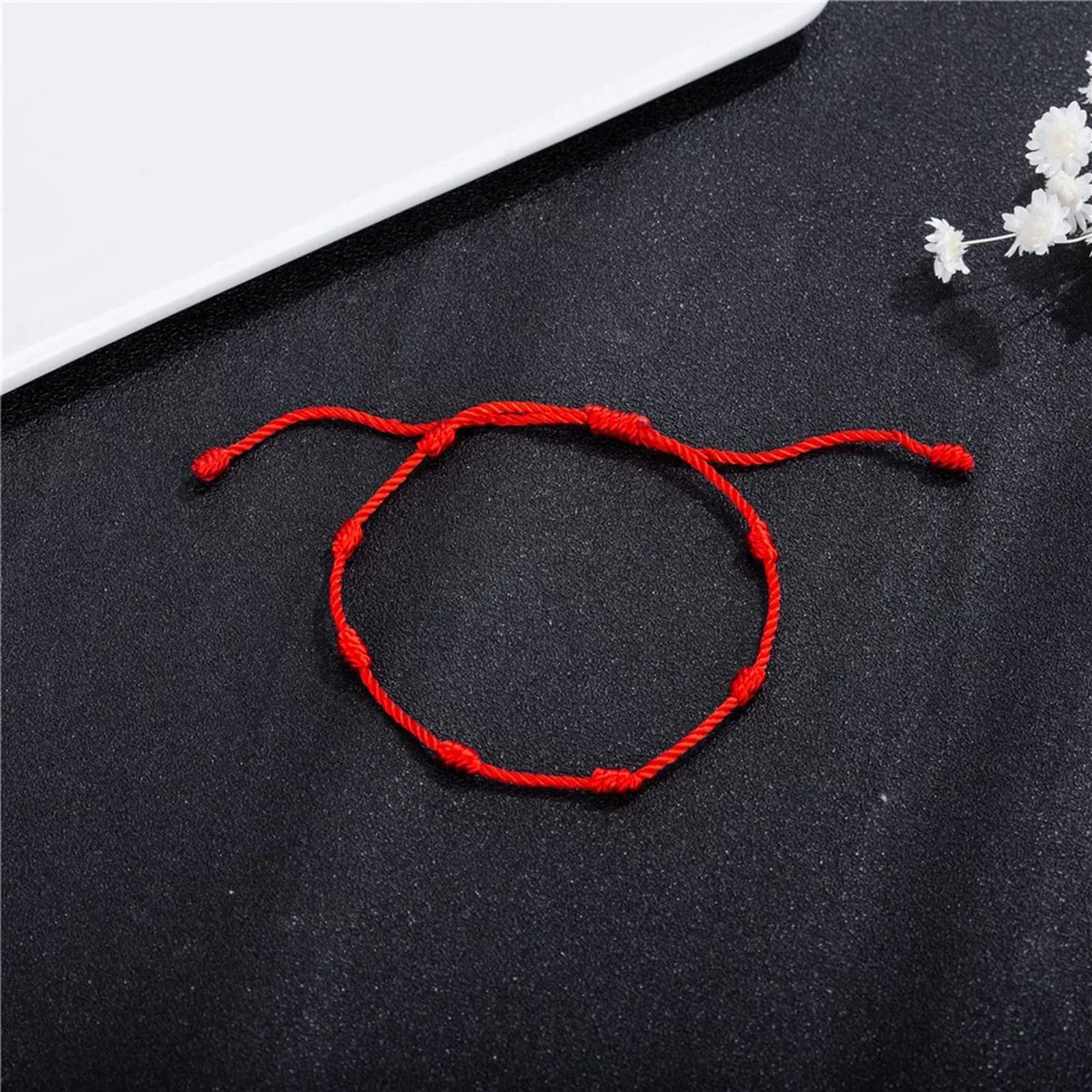 

7 Knots Red String Bracelets For Protection Good Luck Amulet For Success Prosperity Handmade Rope Bracelets Lucky Charm Bangles