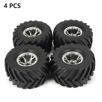 4pcs 130mm rubber tyre tire wheel rim hub for hsp hpi 110 rc big feet model beadlock no gluing spare parts