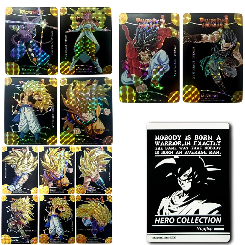 

Dragon Ball Super Hero set 52pcs Son Goku Vegeta IV Beerus Tenshi Majin Buu Zamasu Classic limited collection card Black card