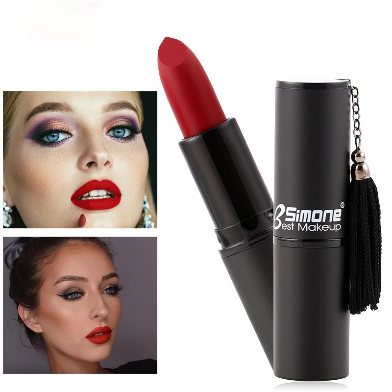 

New fashion 8 color lipstick single matte natural lasting moisturizing waterproof and sweat proof lipstick cosmetics