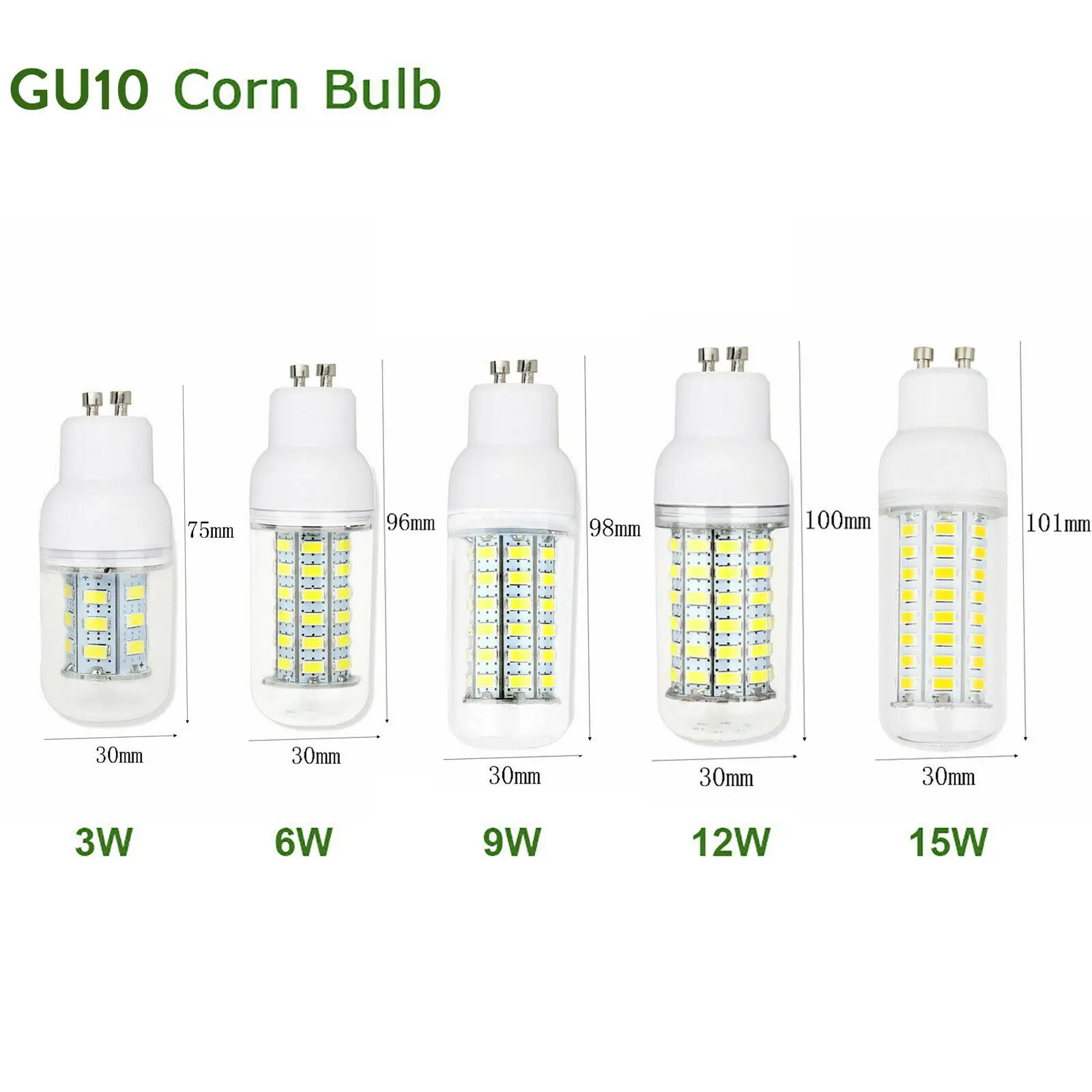 RANPO Светодиодные лампы E14 E27 B22 G9 GU10 3W 6W 9W 12W 15W