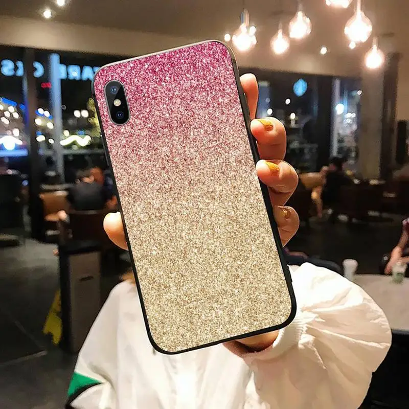 

glitter Glittering bling pink gradient shell Phone Case for iPhone 11 12 pro XS MAX 8 7 6 6S Plus X 5S SE 2020 XR
