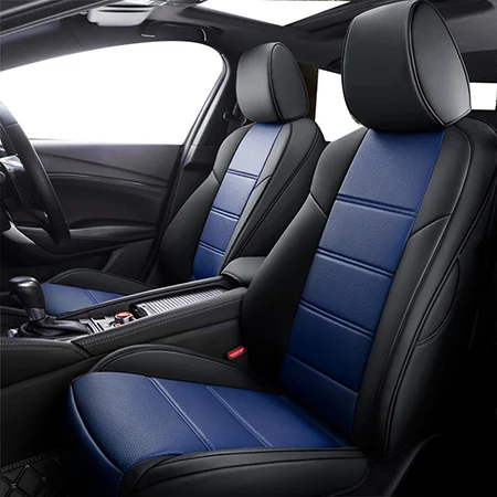 Blue standard Пользовательские автомобильное сиденье из кожи чехол для mitsubishi outlander xl 3 ASX Pajero sport lancer 9 аксессуары Чехлы для автомобиля - Название цвета: Blue standard