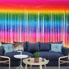 Фоновая занавеска с градиентом для вечерние, блестящая золотая мишура с бахромой из фольги, товары для украшения дня рождения, свадьбы, праздника