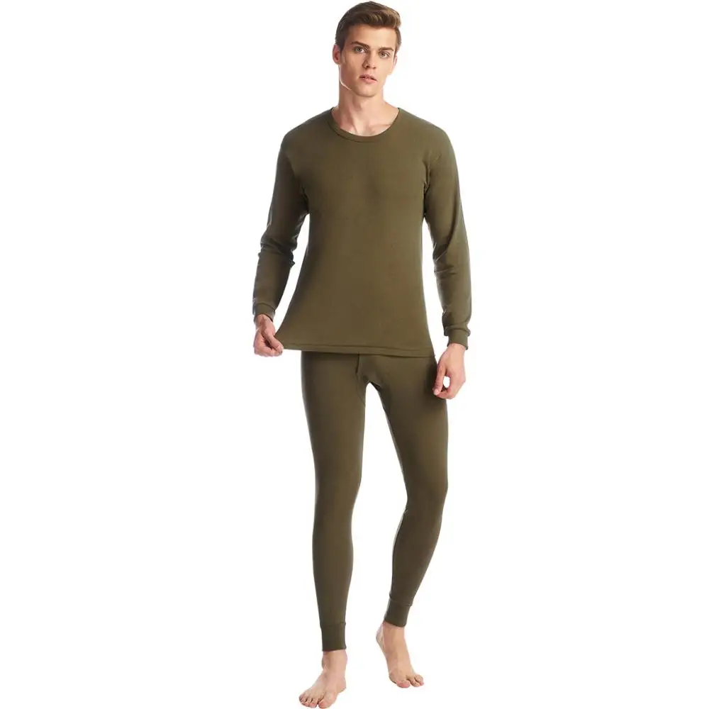 THREEGUN Термическое нижнее белье Комплекты Мужчины Хлопок Мягкие Комфортные