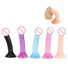 Мини мягкий фаллоимитатор желе маленькая искусственная присоска пенис Вагинальный Анальный массажер секс-игрушки магазин для женщин 18 мастурбаторов