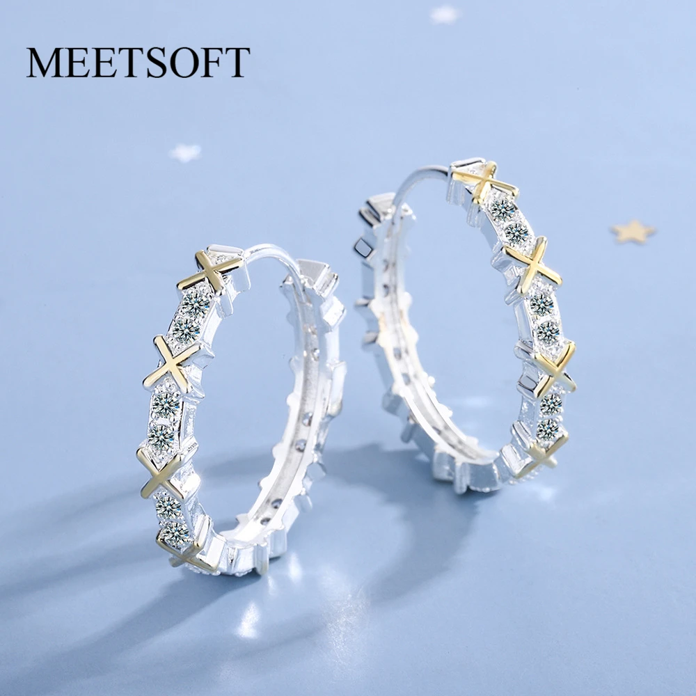 

MEETSOFT, модная женская Пряжка из стерлингового серебра 925 пробы в виде букв X, Изящные Ювелирные изделия в стиле панк, Прямая поставка