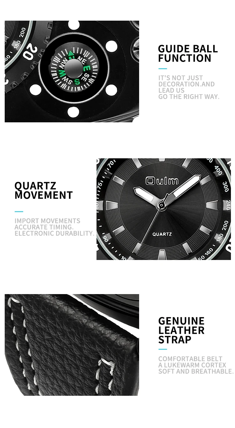 На открытом воздухе спортивные часы с двумя часовыми поясами наручные кварцевые