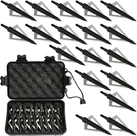 100125 grain 3 fixed blade hunting broadheads archery arrow hunting points metal tips for compound bow and crossbow 18pcs