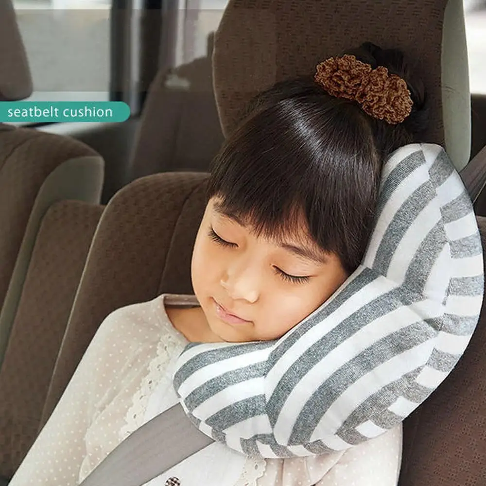 

Car Soft Headrest Seatbelt Cushion Baby Car Seat Head Support Shoulder Seat Belt Pad Car Neck Pillow With PP Cotton For Kids