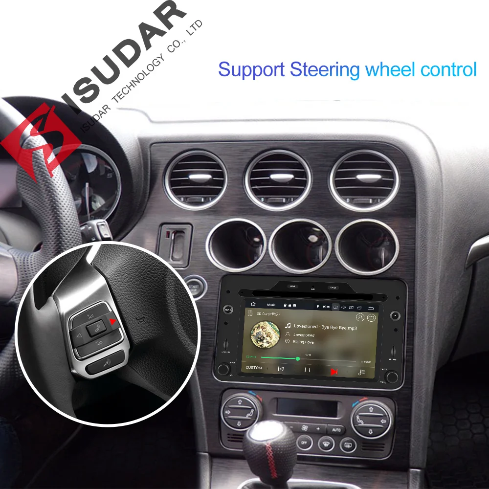 Isudar 1 Din Android 9 Automotivo радио для Alfa/Romeo/Spider/Brera/159 Sportwagon автомобильный мультимедийный