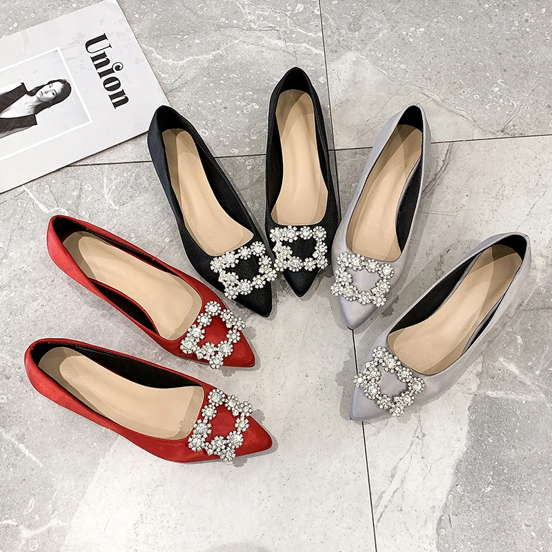 Элегантные женские туфли-лодочки 2020 шелковые туфли на квадратном каблуке черные