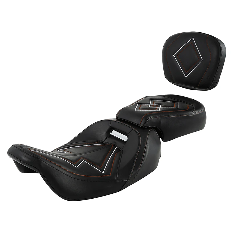 Motorcycle Two-up Front Rear Seat Backrest Pad For Harley Touring Street Glide FLHX FLHR FLTRXSE 2009-2021 | Автомобили и