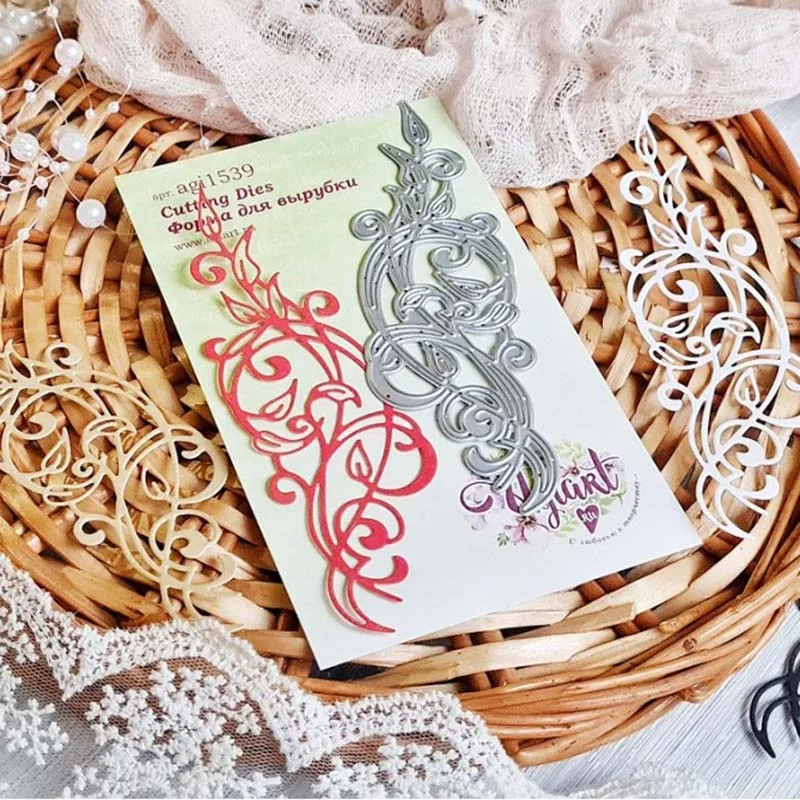 

2021 New Vine Flowers DIY Metal Cutting Dies for Scrapbooking Stencil Knife Mould Blade Punch Model Craft Decoration Template