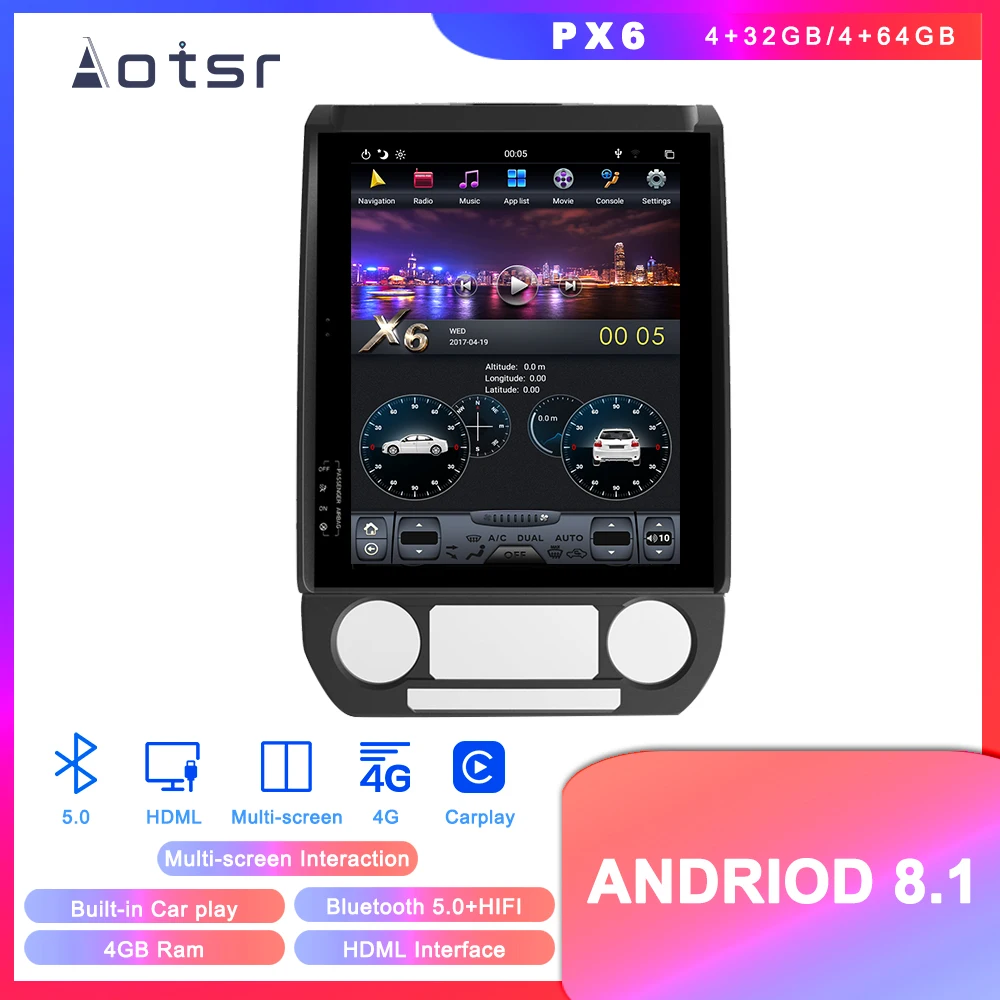 Автомобильный DVD плеер Tesla Styel Android 8 1 GPS навигация для Ford F150 Raptor 2015 2016 2017 2018