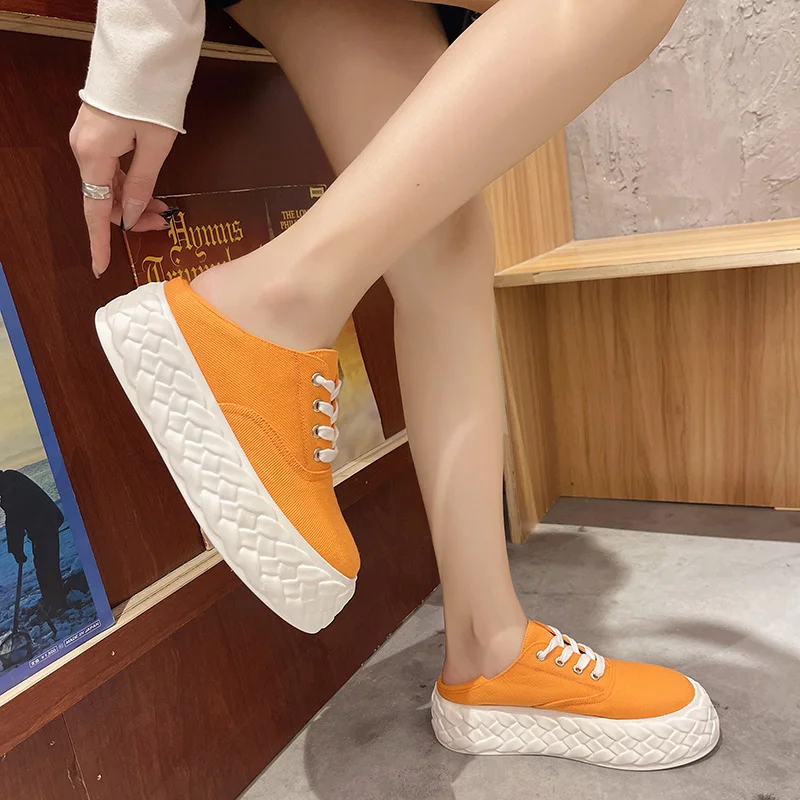 

Casual Woman Shoe Tennis Female Wedge Basket 2021 Modis Clogs Platform Round Toe Breathable Sports Cute Creepers Summer Small Es