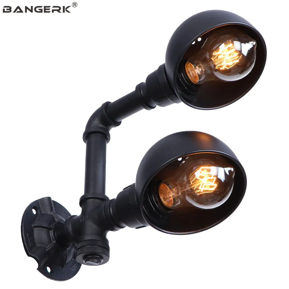 Промышленные железные водопроводные трубы светодиодный винтажный настенный