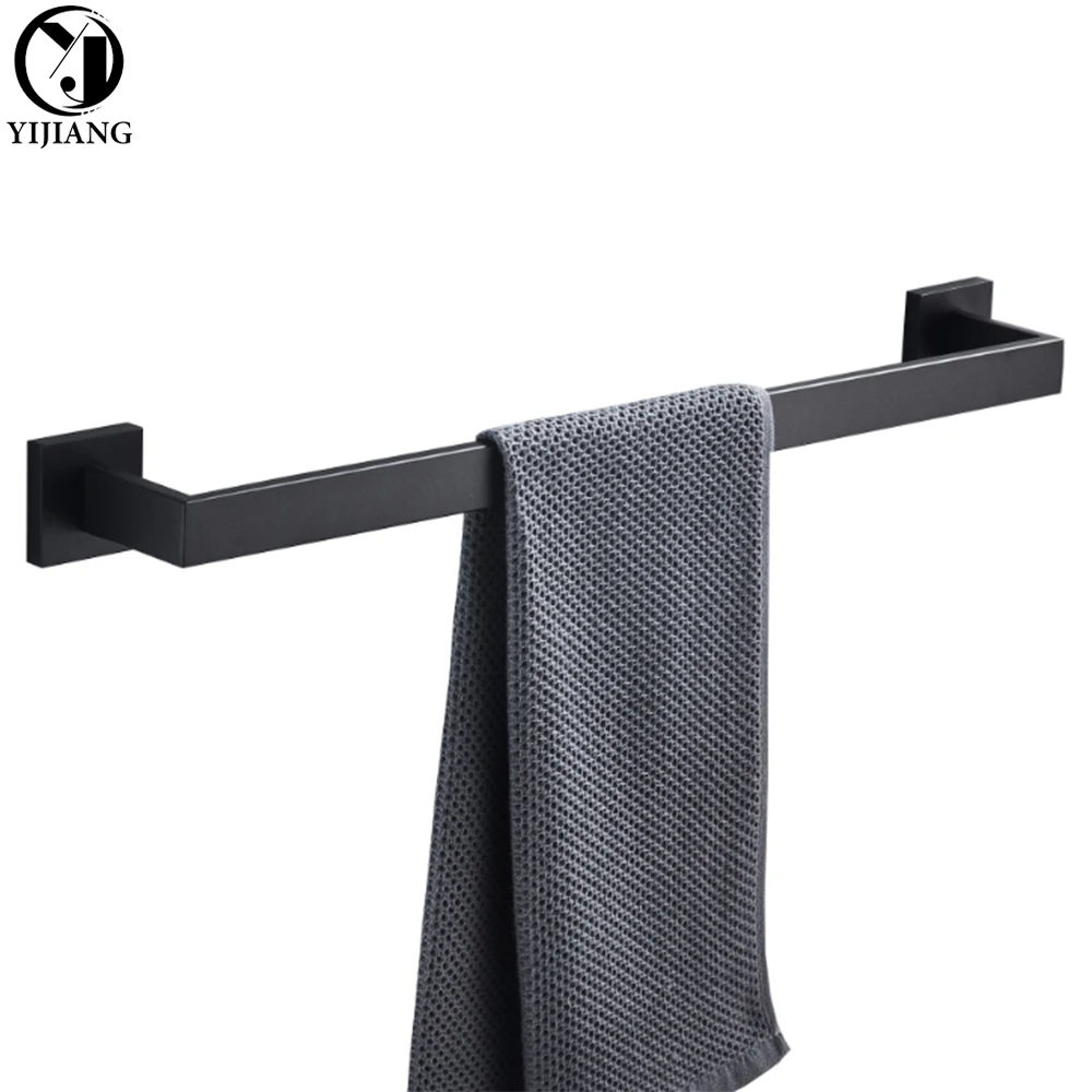 Набор аксессуаров для ванной комнаты черный крючок халата вешалка полотенец