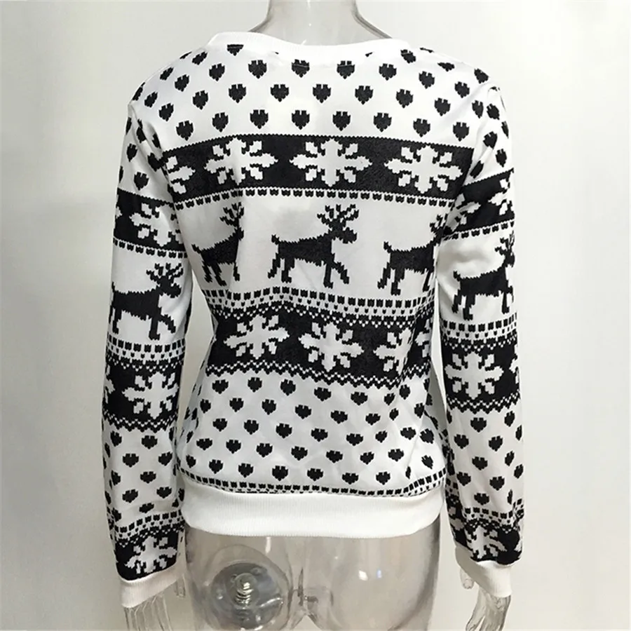 Женский короткий пуловер Рождественский зимний теплый из полиэстера | Женская