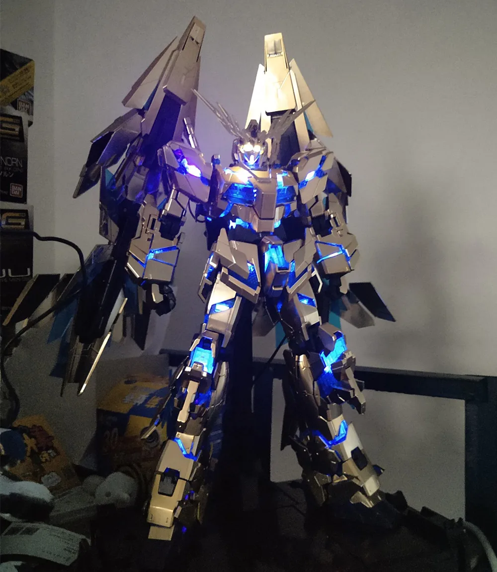 Светодиодный блок с дистанционным управлением DB BGM для Bandai PG 1/60 RX-0 UNICORN BANSHEE PHENEX