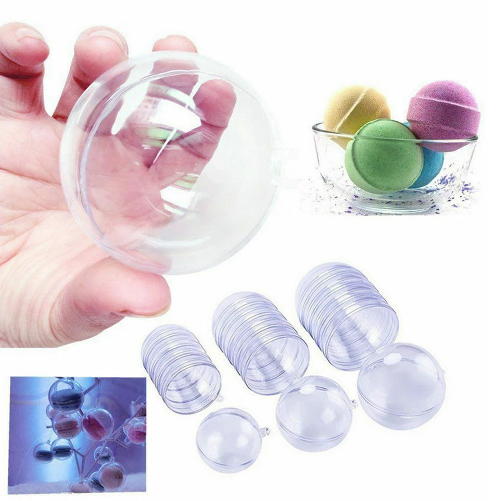 

15PCS Packed Lastics Ball Transparents Ball Can Be Filled Craft Gifts For Christmas Decorations